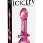 Icicles No 82 Textured Glass Juicer Probe Pink 4 Inch