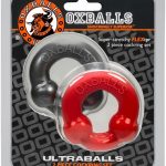 Oxballs Ultraballs Cockring Red And Steel 2 Each Per Pack