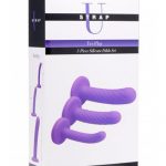 Strap U Tri Play 3 Piece Silicone Dildo Set Purple