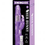 Energize Her Bunny 04 Dual Motor Rotating Rabbit Vibe Waterproof Purple 9 inch