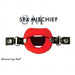 Sex And Mischief Silicone Lips Open Mouth Gag Red