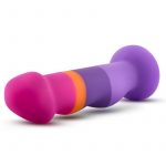 Avant D3 Platinum Cured Silicone Dildo Pink Orange And Purple 8 Inch