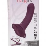 Me2 Rumble Silicone Strap On Massager Waterproof Purple 6.5 Inches