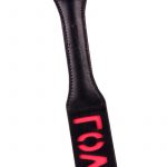 Leather Impression Paddle Love 12 Inch Black