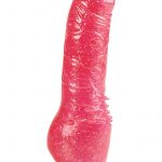 Hot Pinks Cliterrific Jelly Realistic Vibrator Glitter Pink 8 Inch