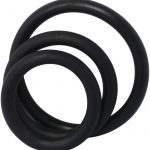 Rubber Cock Rings 3 Piece Set Black