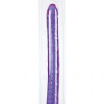 REFLECTIVE GEL SERIES VEINED DOUBLE DONG 18 INCH PURPLE