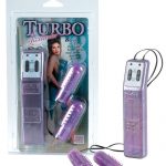 Turbo 8 Accelorator Double Bullets With Removable Ticklers 2.2 Inch Purple