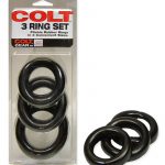 COLT 3 RING SET RUBBER BLACK WATERPROOF