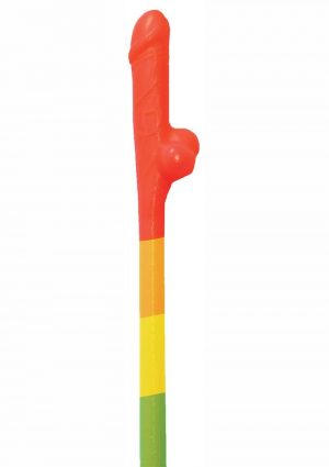 Rainbow Pecker Straws 10 Each Per Pack