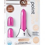 Point Plus 20 Function Bullet Silicone Rechargeable Waterproof Pink