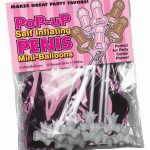 Little Genie Pop-Up Self Inflating Penis Mini-Balloons Novelty 6 Per Pack