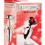 Booty Sparks Red Heart Anal Plug Red and Silver Small