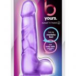 B Yours Sweet N Hard 04 Realistic Dong With Balls Purple 7.7 Inch