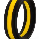 Performance Silicone Go Pro Cock Ring Black/Gold 1.5 Inch Diameter