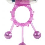 Linx Ball Banger Vibrating Cock Ring Textured Removable Bullet - Purple