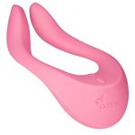 Satisfyer Partner Multifun 2 Silicone Singles Or Partner Vibrator USB Rechargeable Waterproof Pink