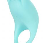 Silicone USB Rechargeable Dual Exciter Enhancer Ring Waterproof Teal