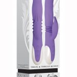 Thick and Thrust Bunny With Length Thrusting And Girth Expanding Action Silicone USB Rechargeable Dual Vibe Waterproof Lavender