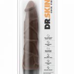 Dr. Skin Cock Vibe 1 Realistic Vibrator Splashproof Chocolate 9 Inch