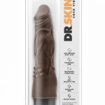 Dr. Skin Cock Vibe 4 Realistic Vibrator Splashproof Chocolate 8 Inch