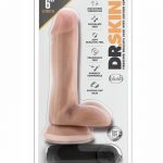 Dr Skin Dr Rob Dildo With Balls 6in Vibrating With Wired Remote - Vanilla