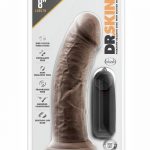 Dr Skin Dr Joe Dildo 8in Vibrating With Wired Remote - Chocolate