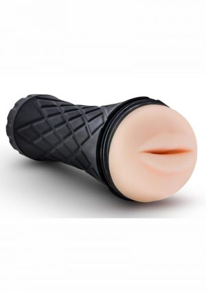 M For Men Torch Luscious Lips Textured Stroker Masturbator Vanilla 9.5 Inch