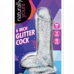 Naturally Yours Glitter Dong 6inch Non Vibrating Suction Cup