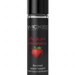 Wicked Aqua Strawberry Lube 1oz Water Based