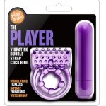 Play With Me The Player Double Strap Cock Ring Vibrating - Purple