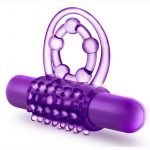 Play With Me The Player Double Strap Cock Ring Vibrating - Purple