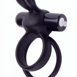 Charged Ohare XL Silicone USB Rechargeable Wearable Rabbit Vibe C-Ring Black (Individual)