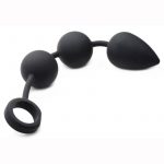 Tom Of Finland Weighted Silicone Anal Ball Plug Large Black