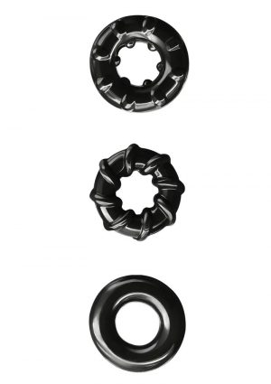 Renegade Dyno Rings Black Cock Ring Set Non-Vibrating