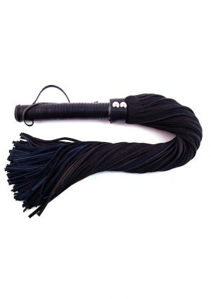 Rouge Suede Flogger Whip Bondage Black/blue