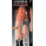 Natural Realskin Hot Cock Rotate Thrust Vibrator USB Rechargeable Silicone