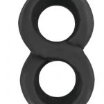 My Cockring Figure Eight Cock and Scrotum Ring Silicone Black