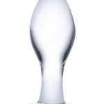 Glas Classic Glass Butt Plug 4 Inches Clear