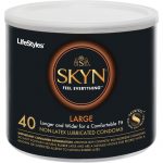 Lifestyles Skyn Large 40 Non-Latex Lubricated Condoms Bowl