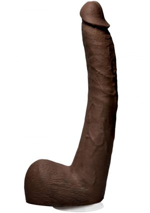 Signature Cock Isiah Maxwell Ultraskyn Dual Density Silicone Non Vibrating 10 Inch Dildo Black