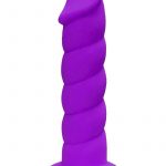 Rock Candy Suga Daddy 8 Dildo Non vibrating Suction Cup Base Purple