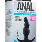 Anal Adventures Platinum Stacked Anal Plug Black