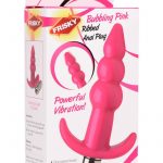 Frisky Bubbling Pink Ribbed Anal Plug