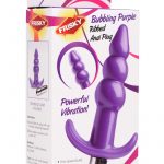 Frisky Bubbling Purple Ribbed Anal Plug