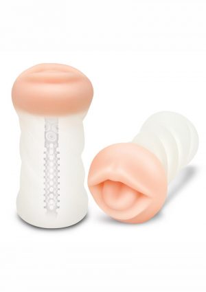 Zolo Squeezable and Textured Realistic Deep Throat Male Masurbator Non Vibrating Flesh