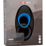 Link Up Max Silicone Cockring And Support Ring USB Rechargeable Black/Blue