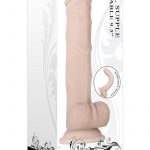 Real Supple Poseable Dildo With Balls 9.5in - Vanilla