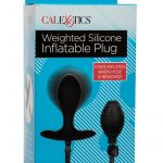 CalExotics Weighted Silicone Inflatable Plug - Black