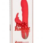 Jack Rabbit Signature Heated Silicone Ultra-Soft Rabbit Rechargeable Vibrator - Red